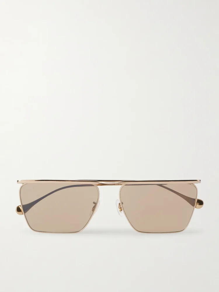 Jil Sander aviator-style gold-toned sunglasses