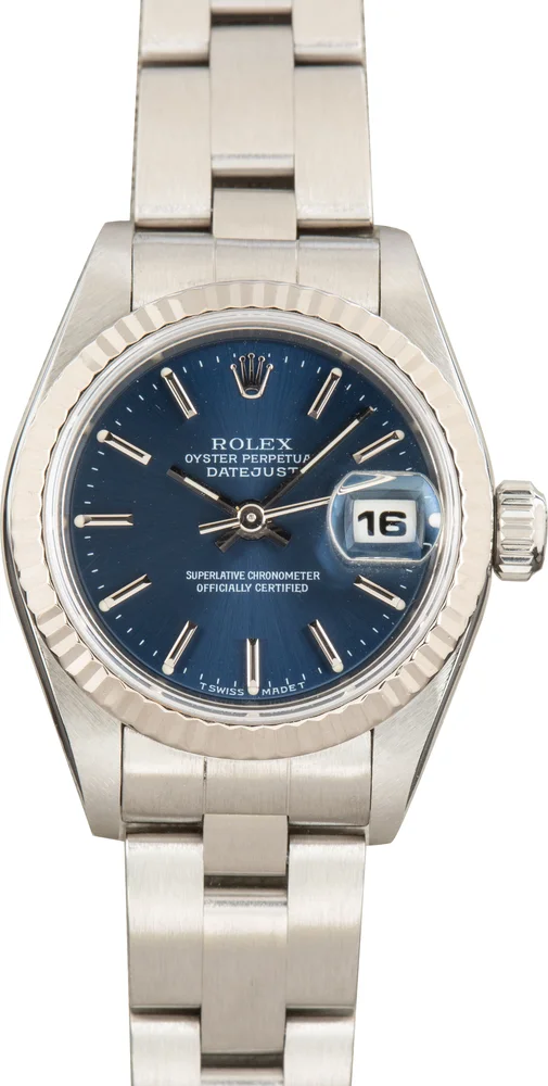 Pre-Owned Rolex Lady-Datejust 26 69174 Blue Dial Stainless Steel