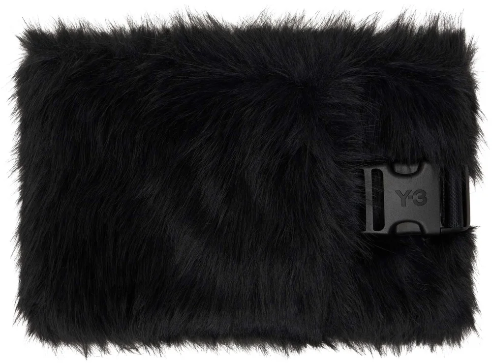 Black Shag-Knit Neck Warmer