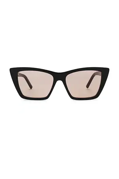 Acetate Lettering Logo Cat Eye Sunglasses