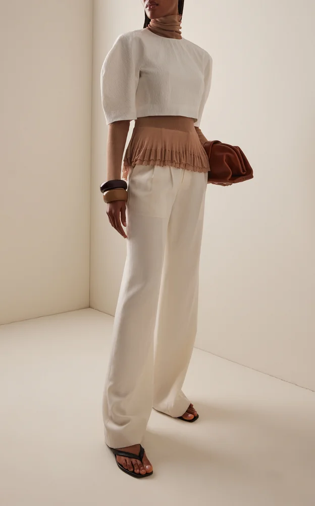 Merritt Knit Peplum Turtleneck Top