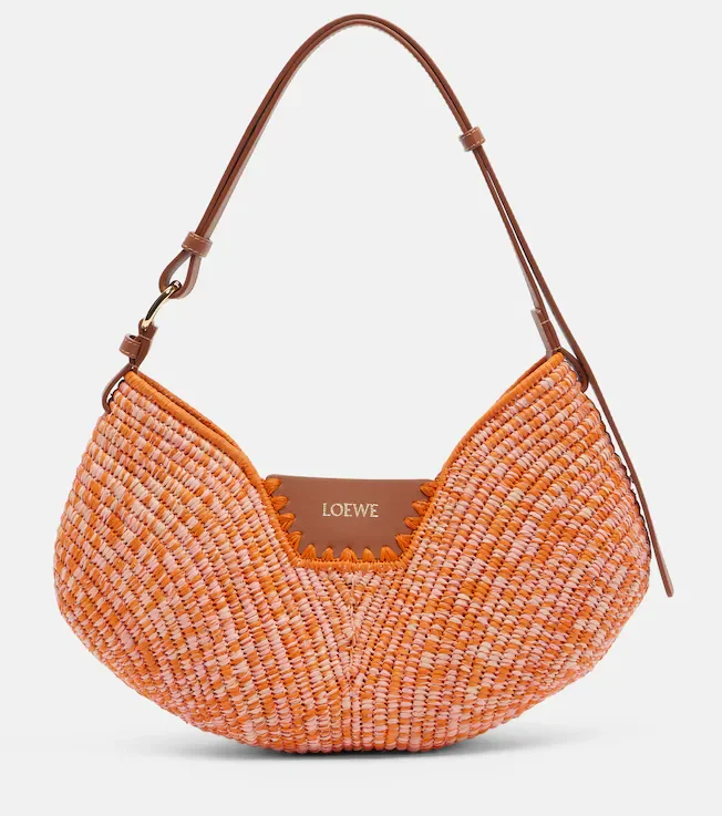 Paula's Ibiza Swim Medium raffia shoulder bag