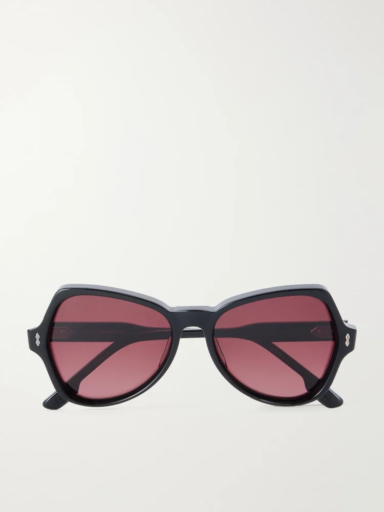 Candy butterfly-frame tortoiseshell acetate sunglasses