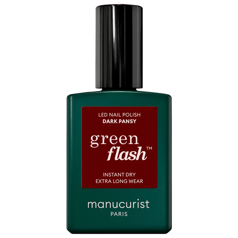 Green Flash LED Gel Nail Polish Color, Non-Toxic Nail Polish in Dark Pansy