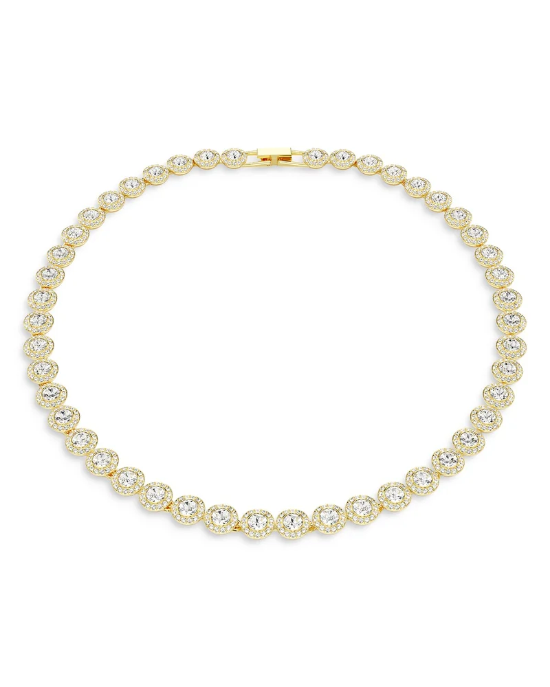 Una Angelic Crystal Tennis Necklace, 14.875-16.125"