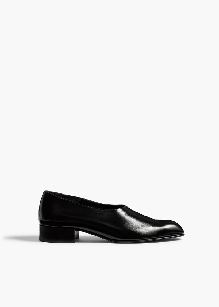 susan studded leather flats - red