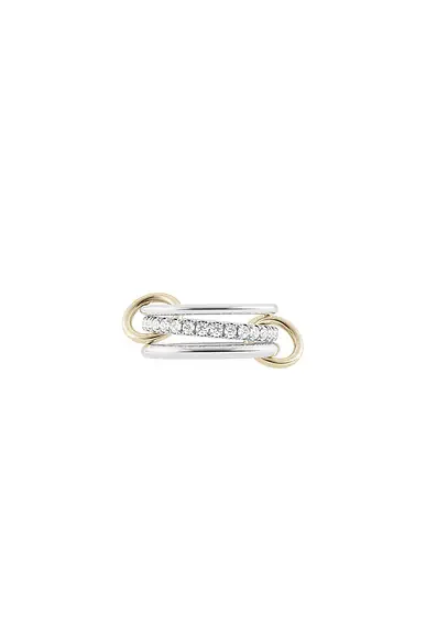 Petunia Ring in Sterling Silver, 18K Yellow Gold, & White Diamonds