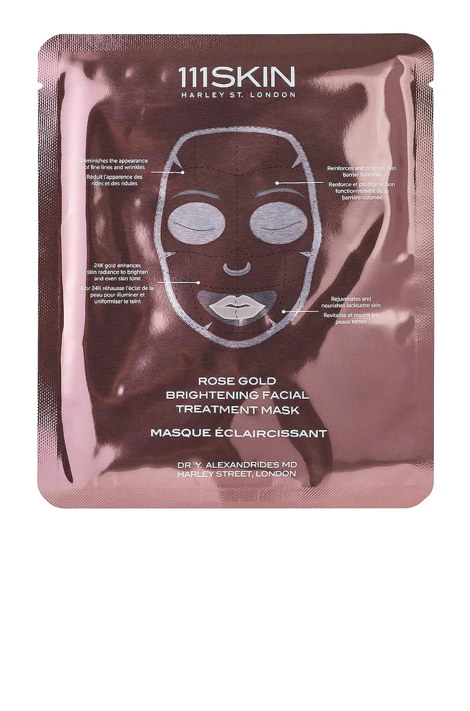 Rose Gold Brightening Facial Treatment Mask 5 Pack