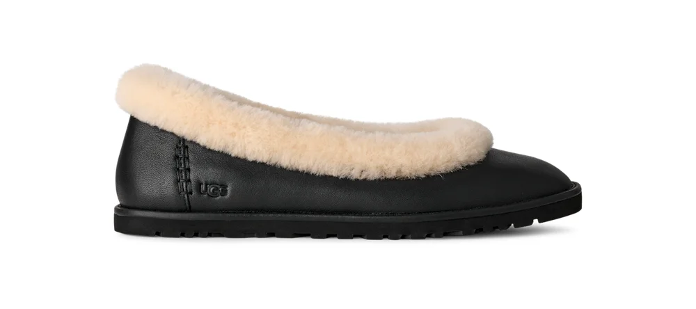 Women's Zora Leather Ballet Flat (Black)