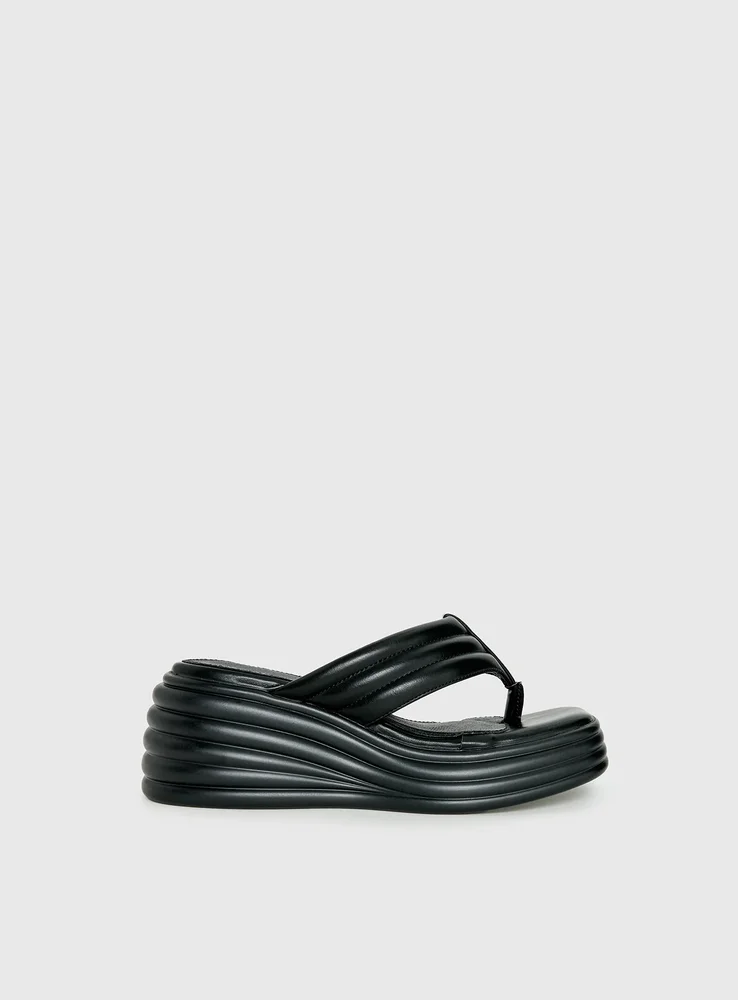 Therapy Flames Platform Sandals Black