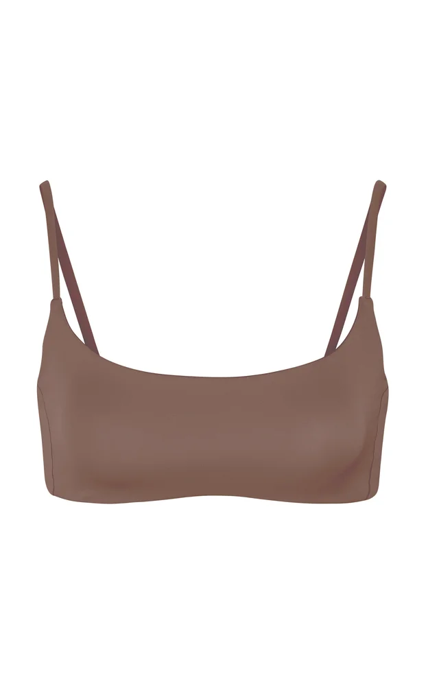 Pool Days Scooped Nylon-Lycra Bikini Top