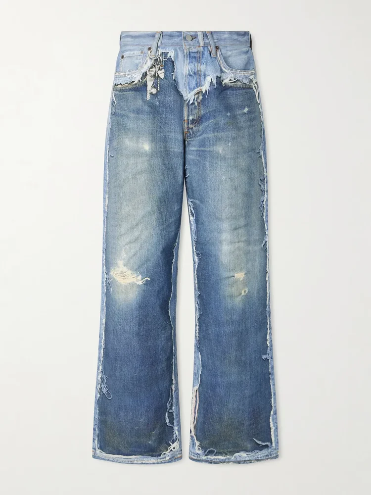 1981 Wide-Leg Trompe L'oeil Printed Organic Jeans