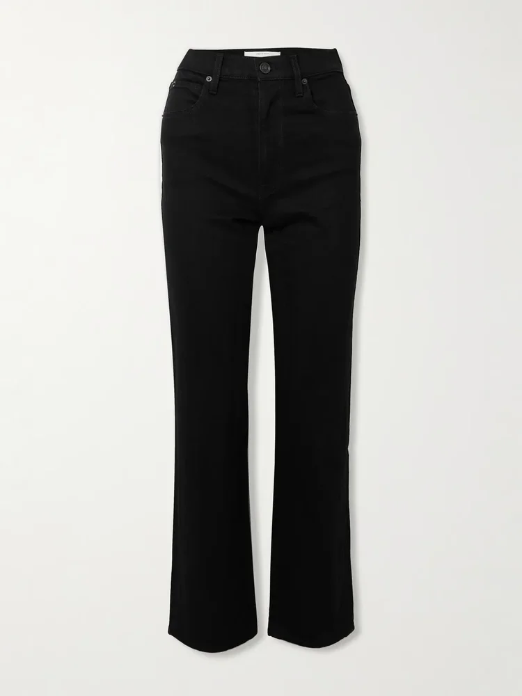 London high-rise straight-leg jeans