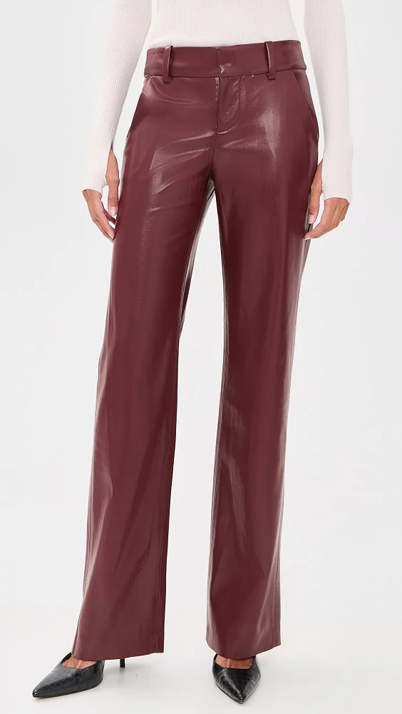 Alexander Mr Faux Leather Slim Straight Trousers