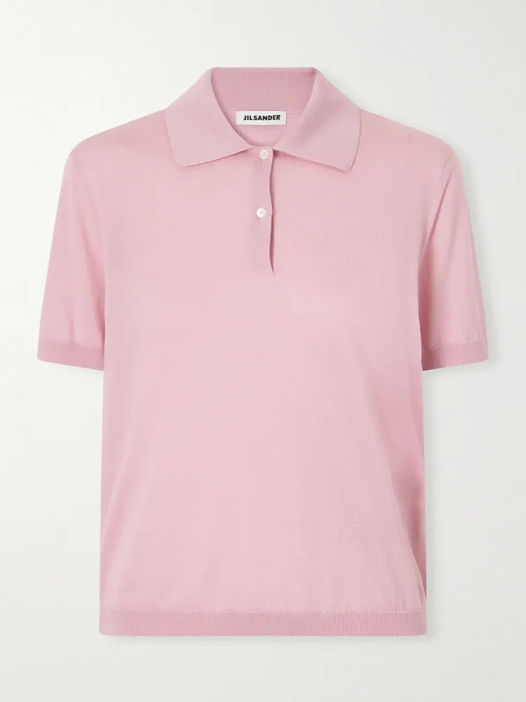 Wool polo shirt