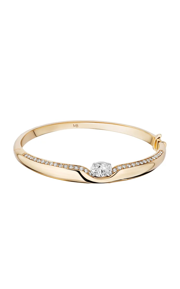 Siren 14K Yellow Gold Diamond Bangle