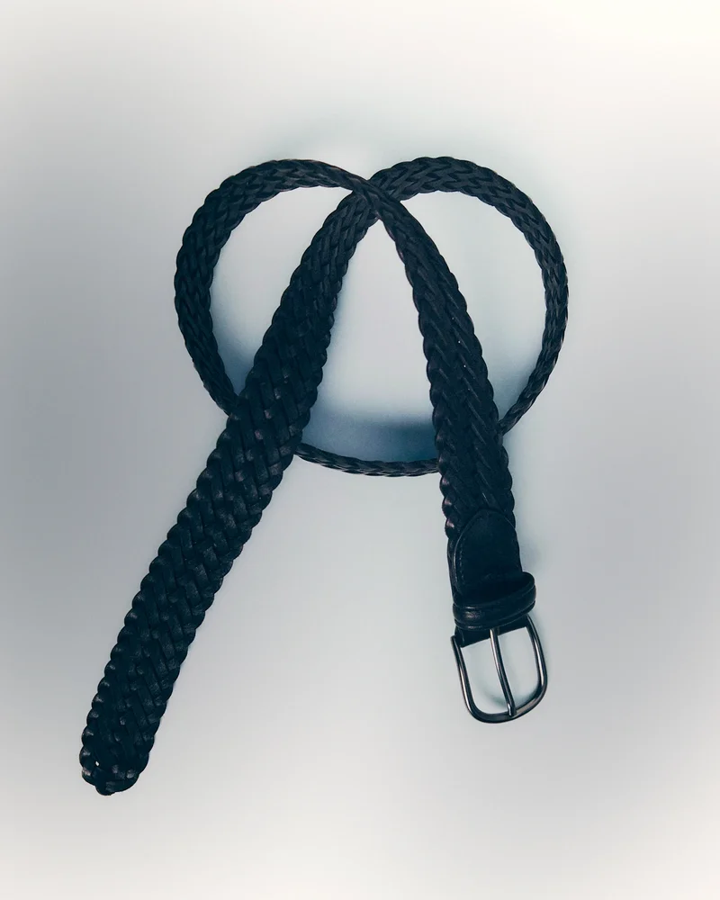 Jack Italian Leather Woven Belt