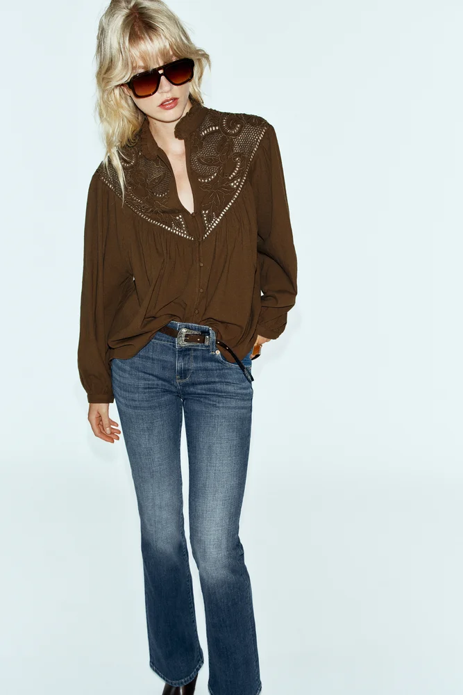 Eyelet Embroidery Blouse