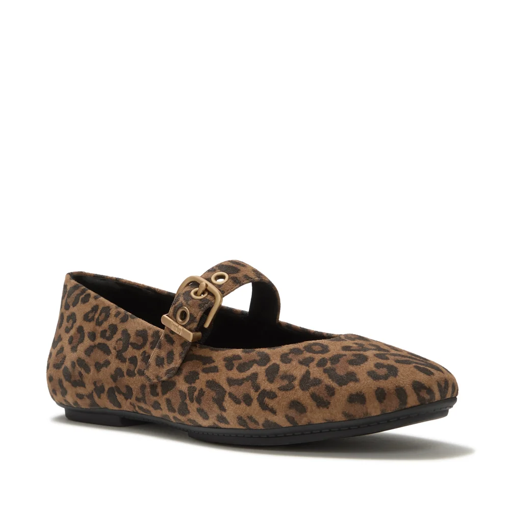 Delicato Suede Leopard Mary Janes