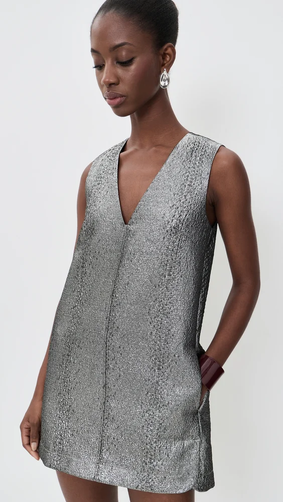 Fountain Metallic Mini Dress