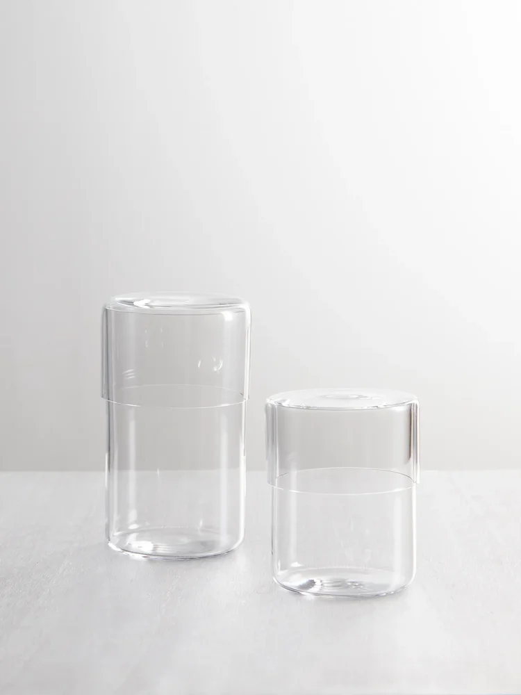 Strnad set of two crystal glass boxes