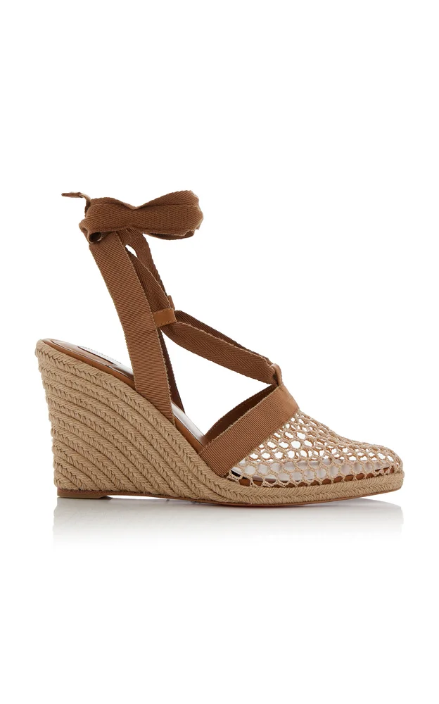 Toleda 85mm Crocheted Espadrille Wedge Sandals
