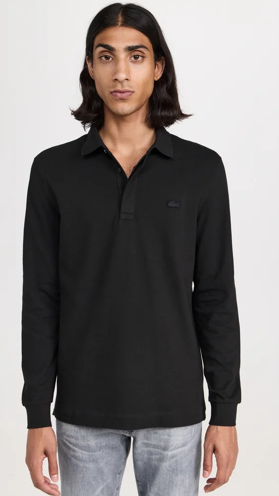 Long Sleeve Stretch Cotton Paris Polo