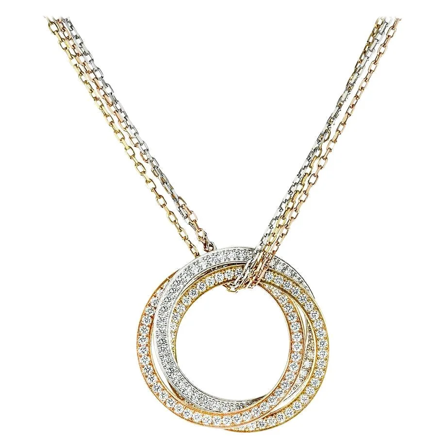 Tri-Colour Diamond Trinity de Cartier Necklace N3027000