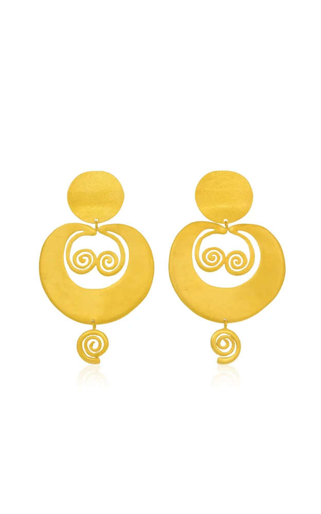 Nisqa 24K Gold-Plated Earrings