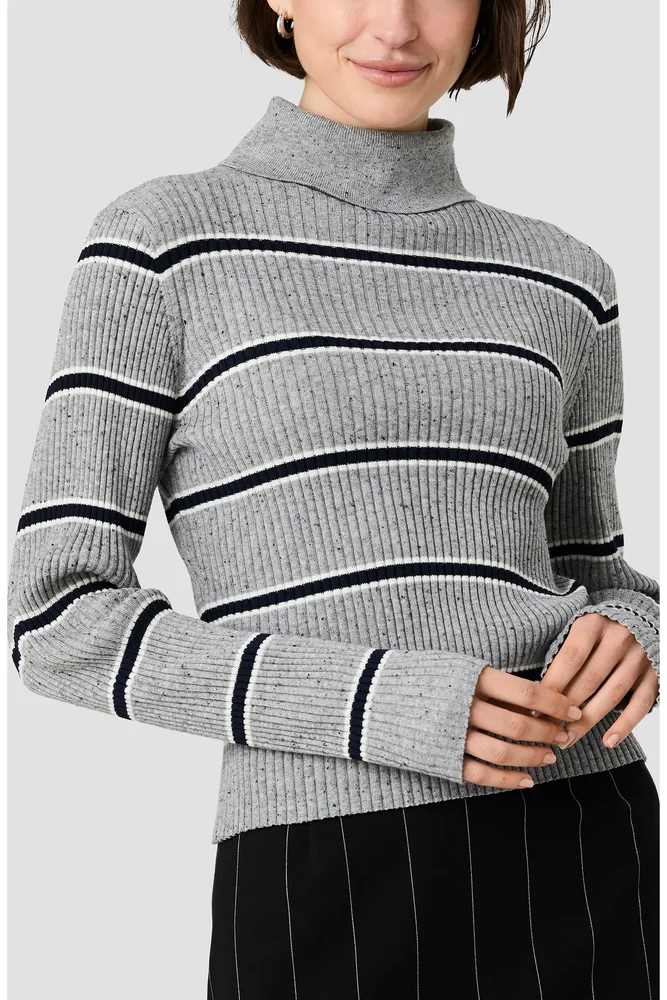 Mason Varsity Striped Turtleneck Sweater
