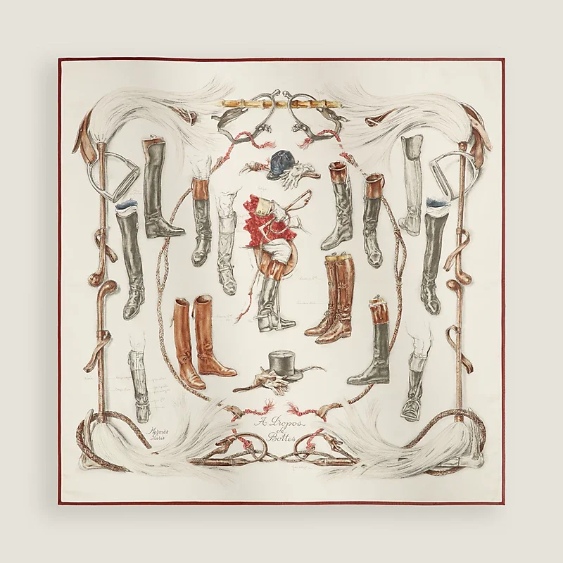 A propos de Bottes Exceptional embroidered scarf 90