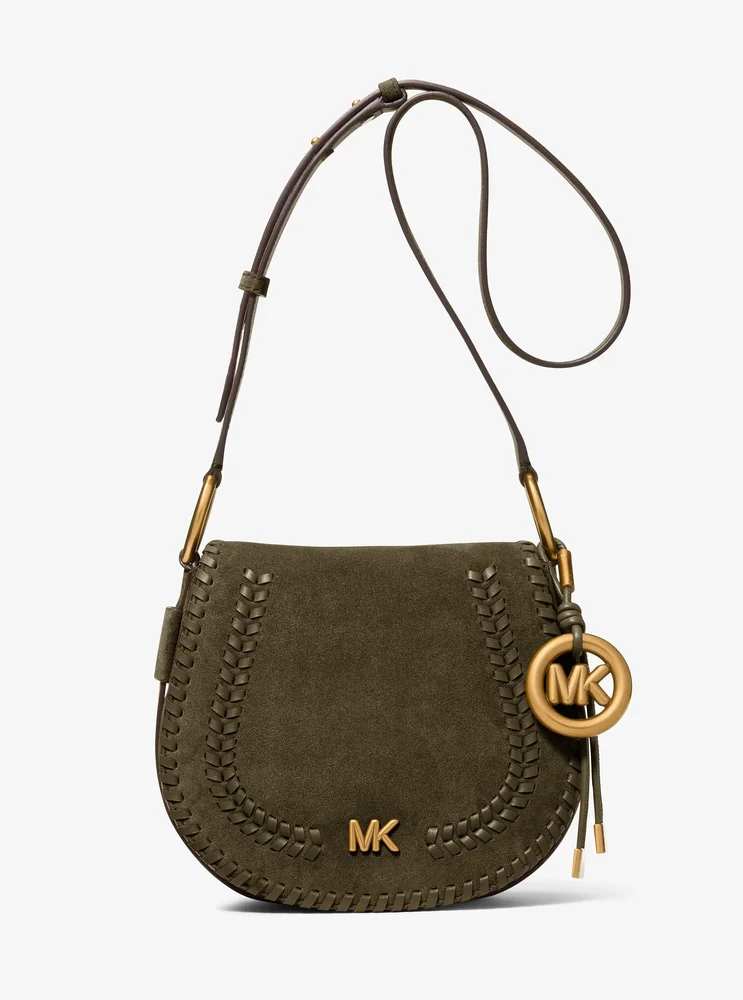 Josie Medium Whipstitched Suede Saddle Bag