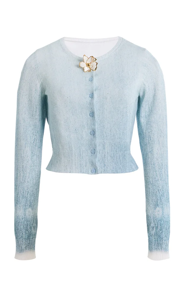 Printed Cotton-Blend Cardigan