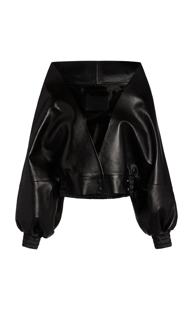 Lightweight Leather Wrap Jacket