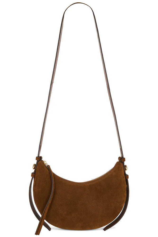 Romy Suede Half Moon Bag