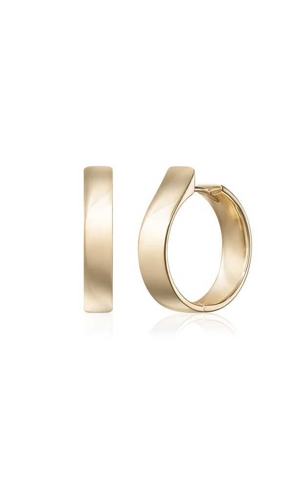 Honey Medium 18k Yellow Gold Hoop Earrings