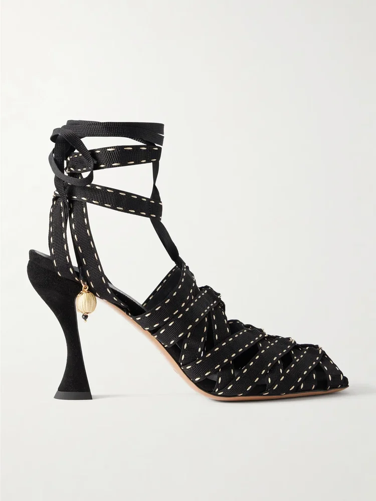 Corsage 85 Embellished Webbing Sandals