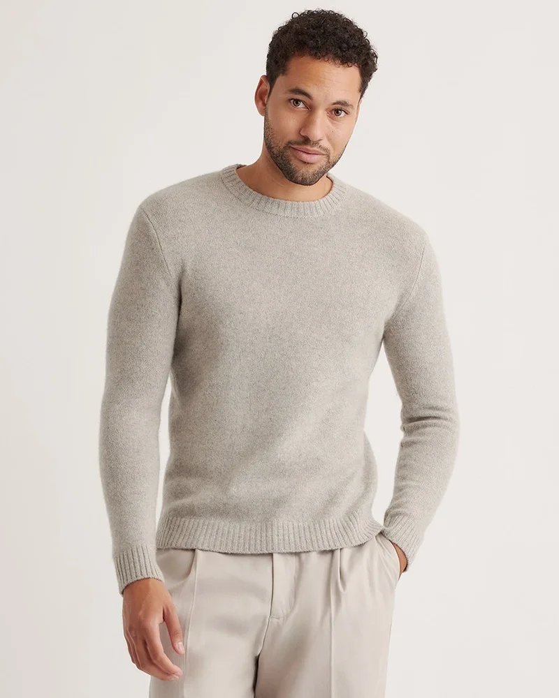 100% Yak Wool Crewneck Sweater in Starry Night Navy