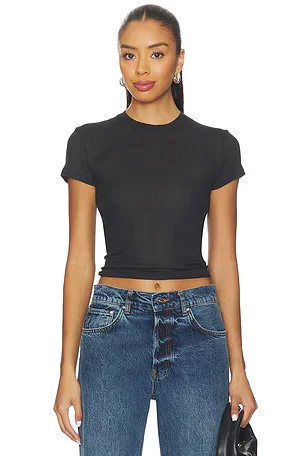 Sheer Cotton Crewneck Standard T-Shirt