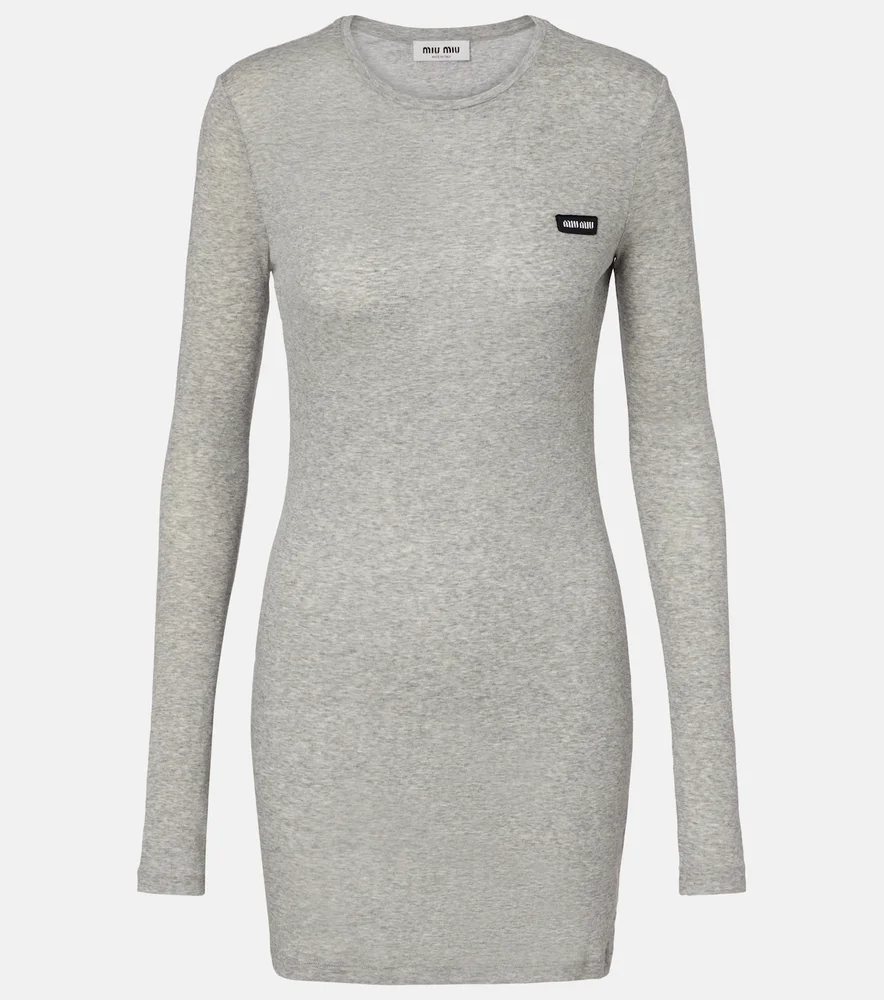 Cotton jersey minidress