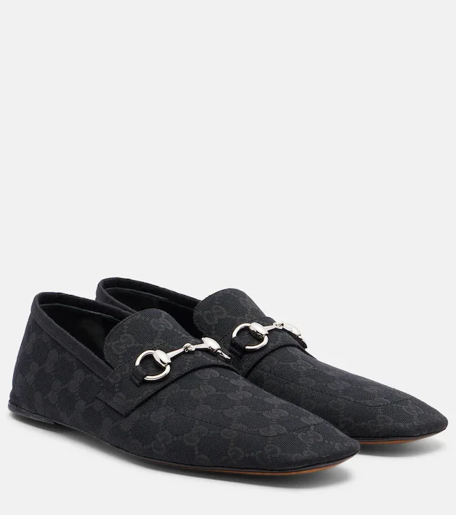 Horsebit GG Canvas loafers