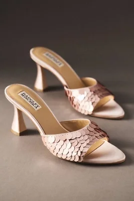 Winika Sequin Heeled Mule Sandals