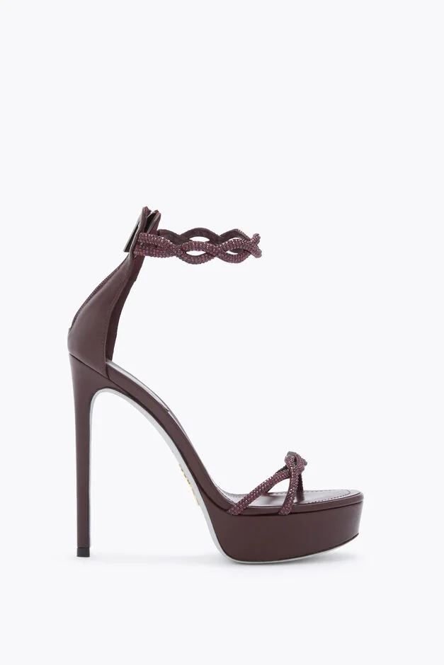 Braid Fondant Platform Sandal 130