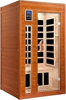 1-2 Person Infrared Sauna with Red Light Therapy