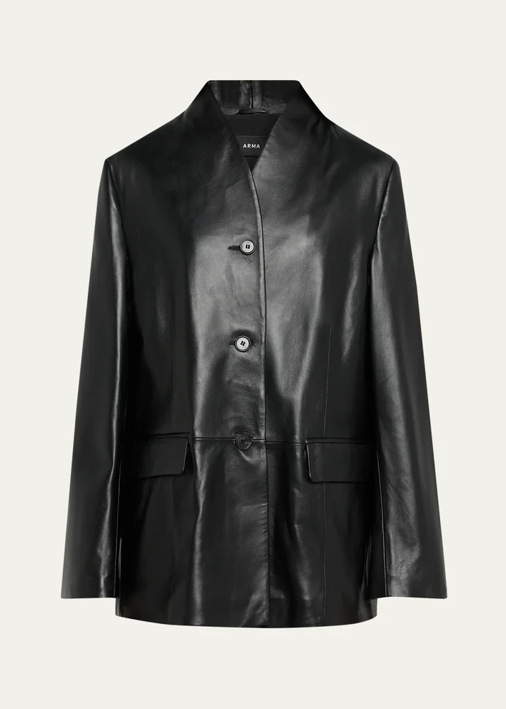 Juno Button-Down Leather Jacket