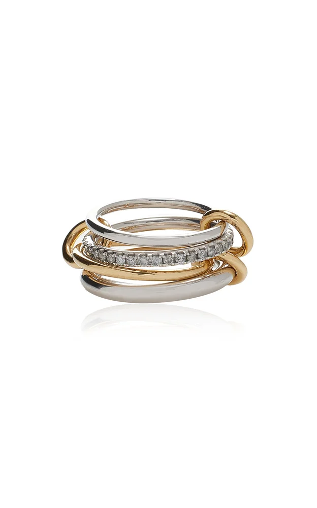 Nimbus Sterling Silver, 18K Yellow Gold Diamond Ring