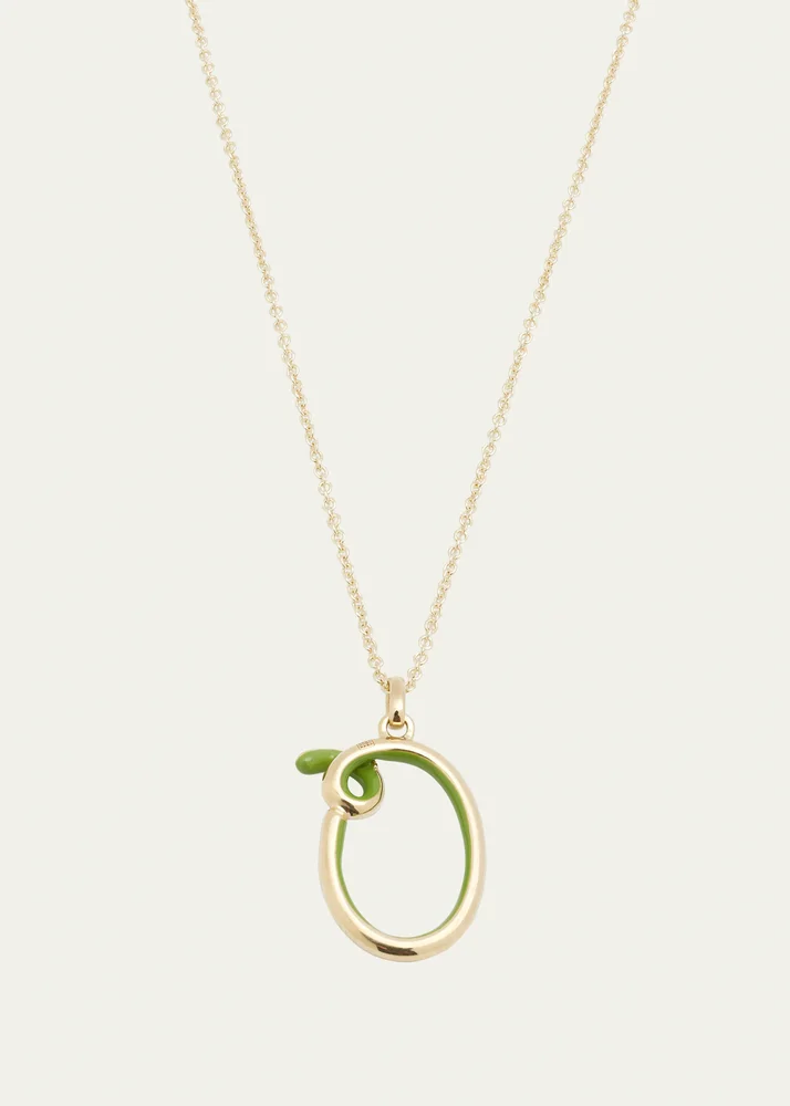 Enamel Letter Necklace