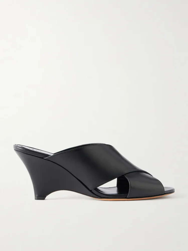 Luca 70 leather wedge sandals