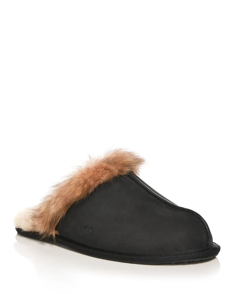 Scuffette Nubuck & Shearling Slippers