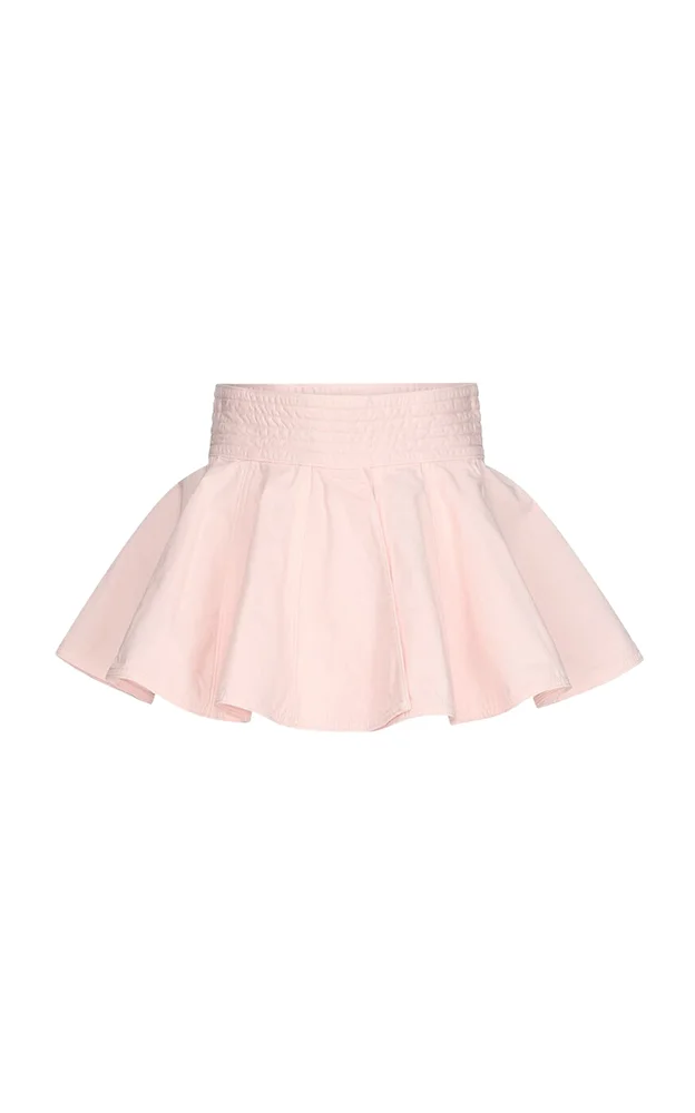 Garment-Dyed Denim Peplum Belt
